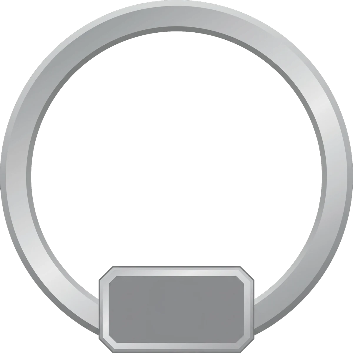 Decorative silver frame representing a verified account profile