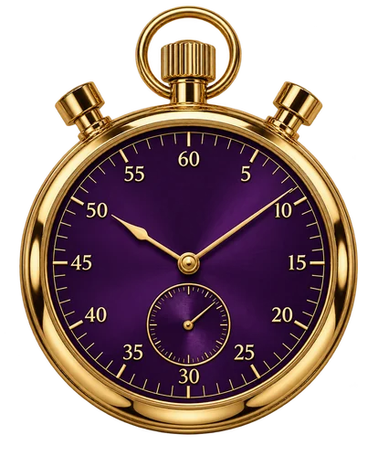 Stopwatch representing the timing of Here2Win's identity verification check